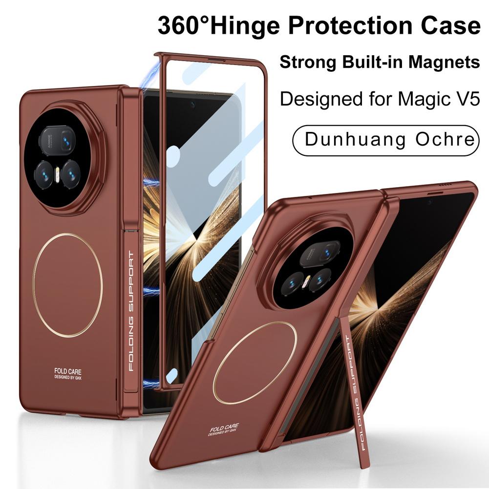 

Built-in Strong Magnetic Ring All-inclusive Hinge with Holder Glass Protector Case for Honor Magic V 5 V5 Lens Protect Cover HONOR Magic V5