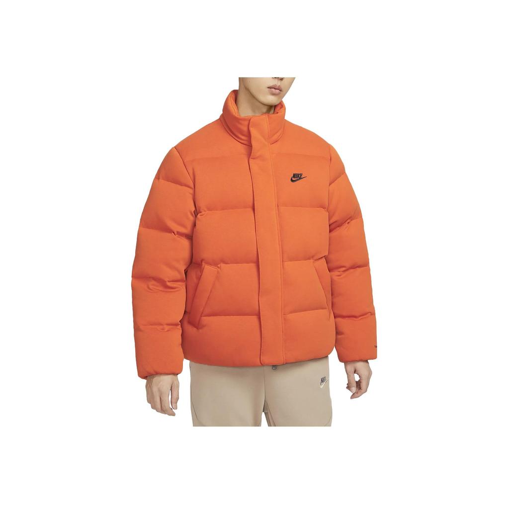 Nike Logo Full-Zip Stand Collar Long Sleeve Jacket Men Jackets Orange FB7855-893