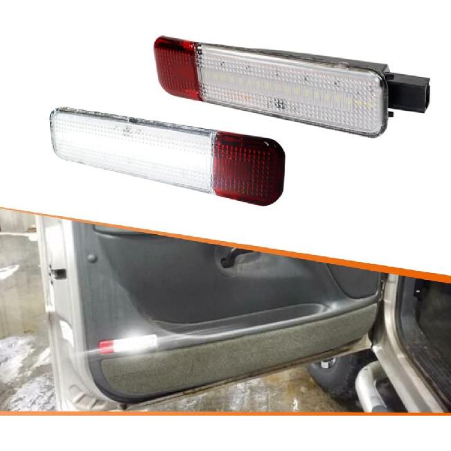 

ADIIL Smoked Interior Side Door Panel Courtesy Light Lamp For Chevy GMC C/K Silverado Sierra 1500 2500 3500 Pickup Suburban Tahoe Avalanche Yukon XL Clear Lens White LED