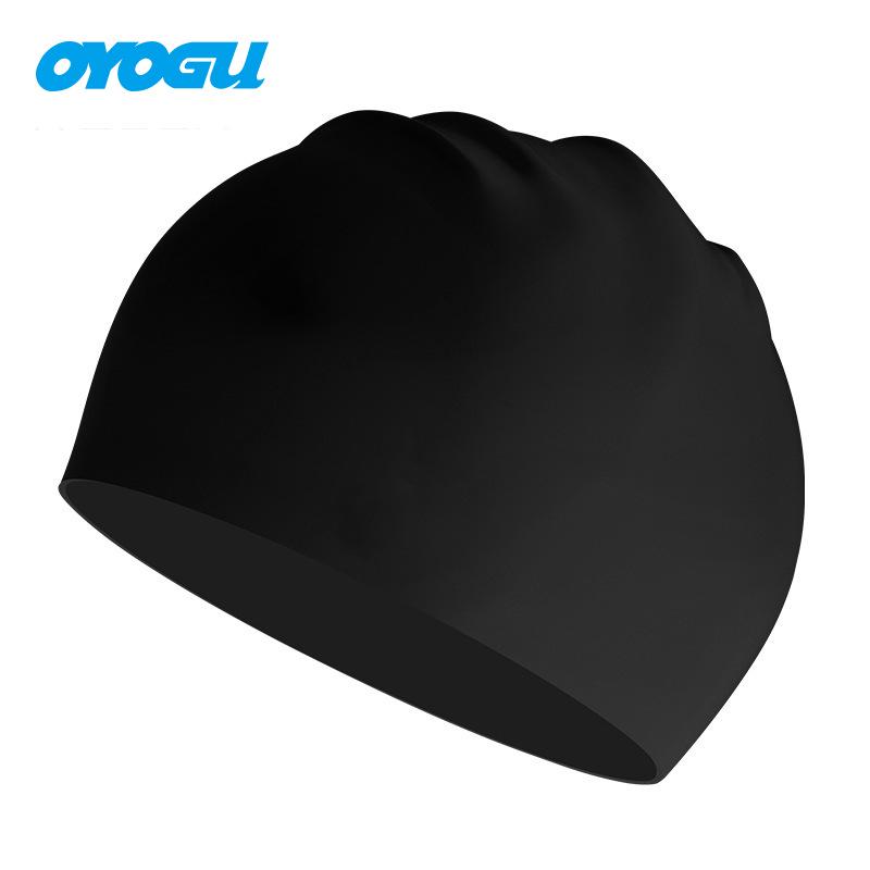 Adult & Children's Silicone Swim Cap - Unisex, Solid Color, Plus Size, Customizable with Logo