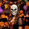 Halloween Mask for Adults Full Face Skull Mask, Spooky Cosplay Prop Haunted Breathable Nose Design House, Horror Party Costume Accessory, Trick