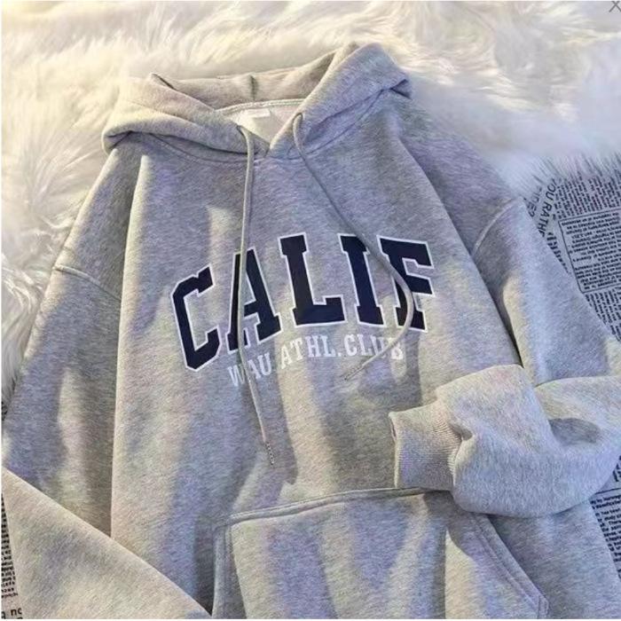 Fleece new letter printing hooded sweater men's and women's Korean version loose and thin wholesale