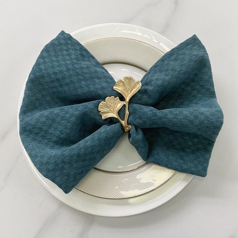 Maibaotai Flower Folded Square Napkin Ring for Home and Restaurant Use 46x46cm Napkin (1 Napkin)