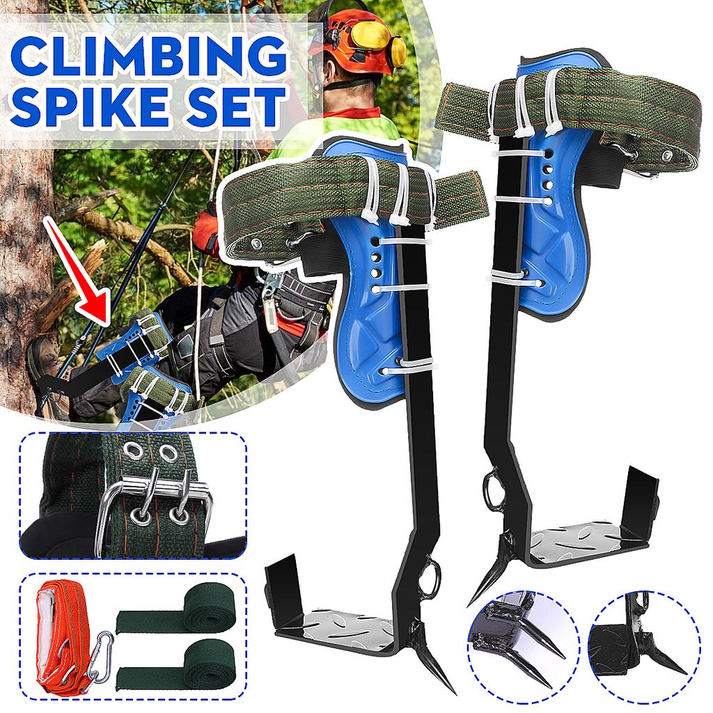 Buy A Pair Tree Climbing Spurs Tree Climb Spikes, Adjustable Pad Safety