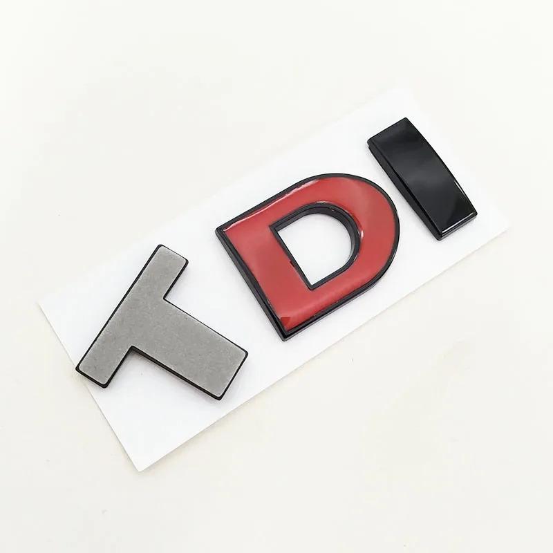 AABIN1 3D ABS Black Logo TDI Emblem Letters Car Rear Trunk Badge Sticker for VW Volkswagen Polo Golf 4 5 6 7 Touran Passat Accessories