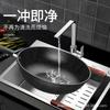 Nonstick Cast Iron Frying Pan Stovetop Cooking 28-34cm Lightweight Wok-Style Skillet Compatible With Induction Gas