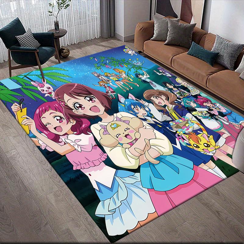 Pretty Cure Retro Style Area Rug, Pretty Cure Fan Cozy Carpet, Ideal Gift.chl
