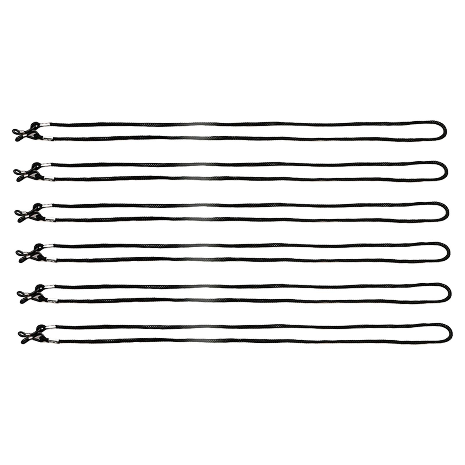 

6Pcs Silicone Grip Eyewear Cord Unisex Glasses Chain Antidrop Secure Strap For Sport Safety Reading Sunglasses Holder A