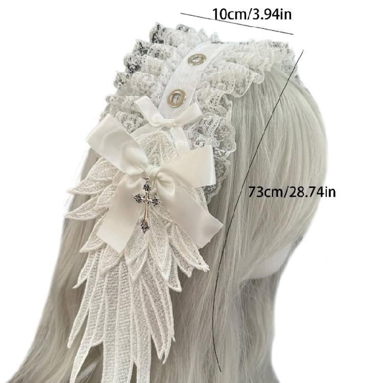 Unique Wing Headband Comfortable Gothic Punk Headdress Stylish Hair Band Accessory for Alternative Fashion Lovers