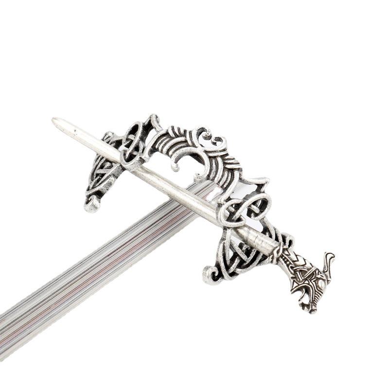 Épingle à cheveux Dragon Nœud Celtique Viking Nordique - Accessoire de Coiffure Rétro pour Femme