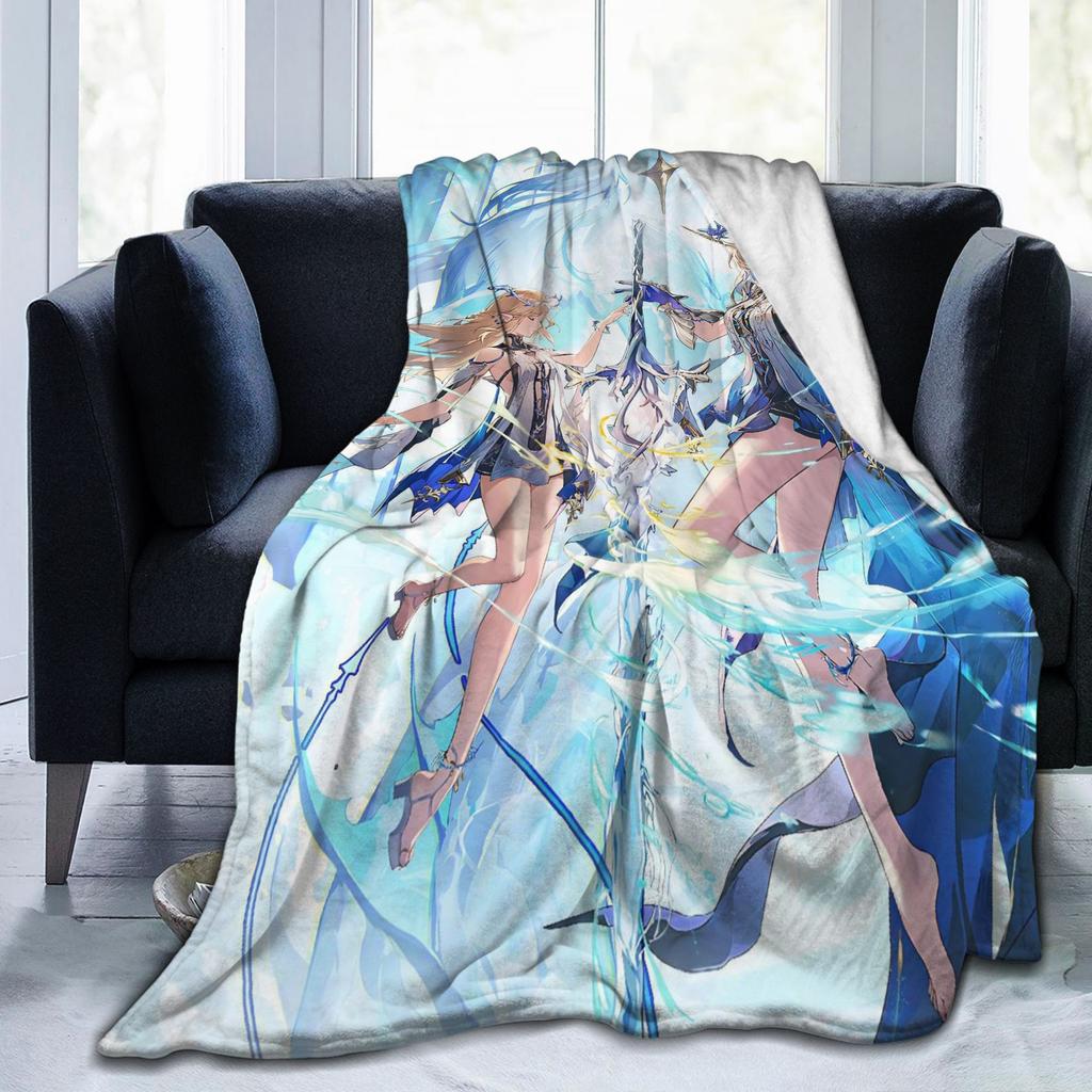 Wuthering Waves WuWa Cartethyia Fashion Blanket Game Anime Flannel Awesome Warm Throw Fashion Blankets for Bedroom Winter Couch