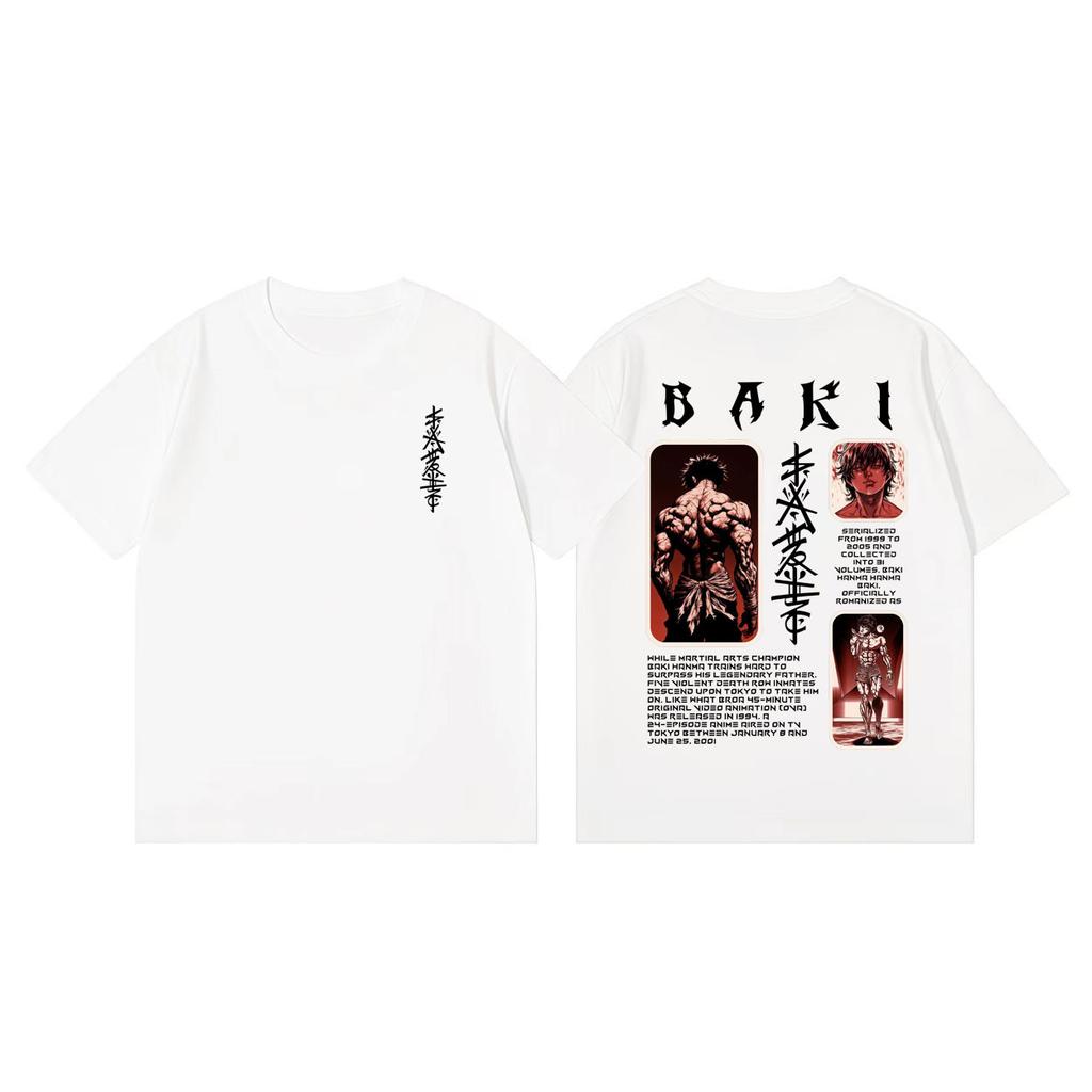Japanese Anime Baki Graphic T Shirts Men Women Harajuku Manga Short Sleeve Tshirt Fashion Casual Oversized Tshirts Streetwear