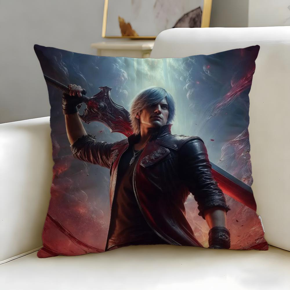 Classic Game Devil May Cry Cushion Cover Soft & Easy-Wash Pillow Case – Versatile for Couch, Bed, Travel and Office