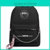 Kpop Bts Batoh Bangtan Boys Plátěný Školní Taška Na Učebnice S USB Portem A Stylovým Designem