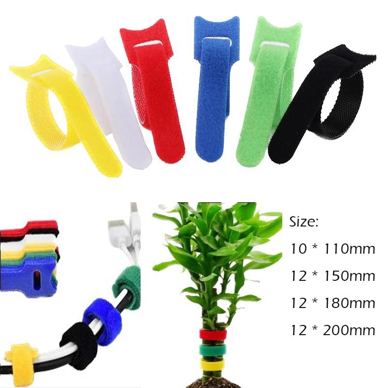 25pcs Reusable Cable Ties, Releasable Wire Management Straps for Earphones Mouse Cables, Nylon Organizer Ties Quick Release
