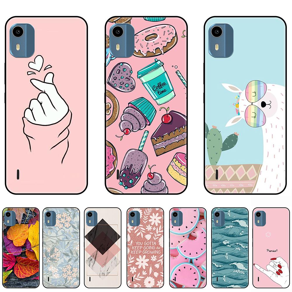 

Чехол для Nokia C12 C 12 6,3 дюйма, роскошные черные мягкие чехлы из ТПУ на NokiaC12, полная защита, противоударный бампер