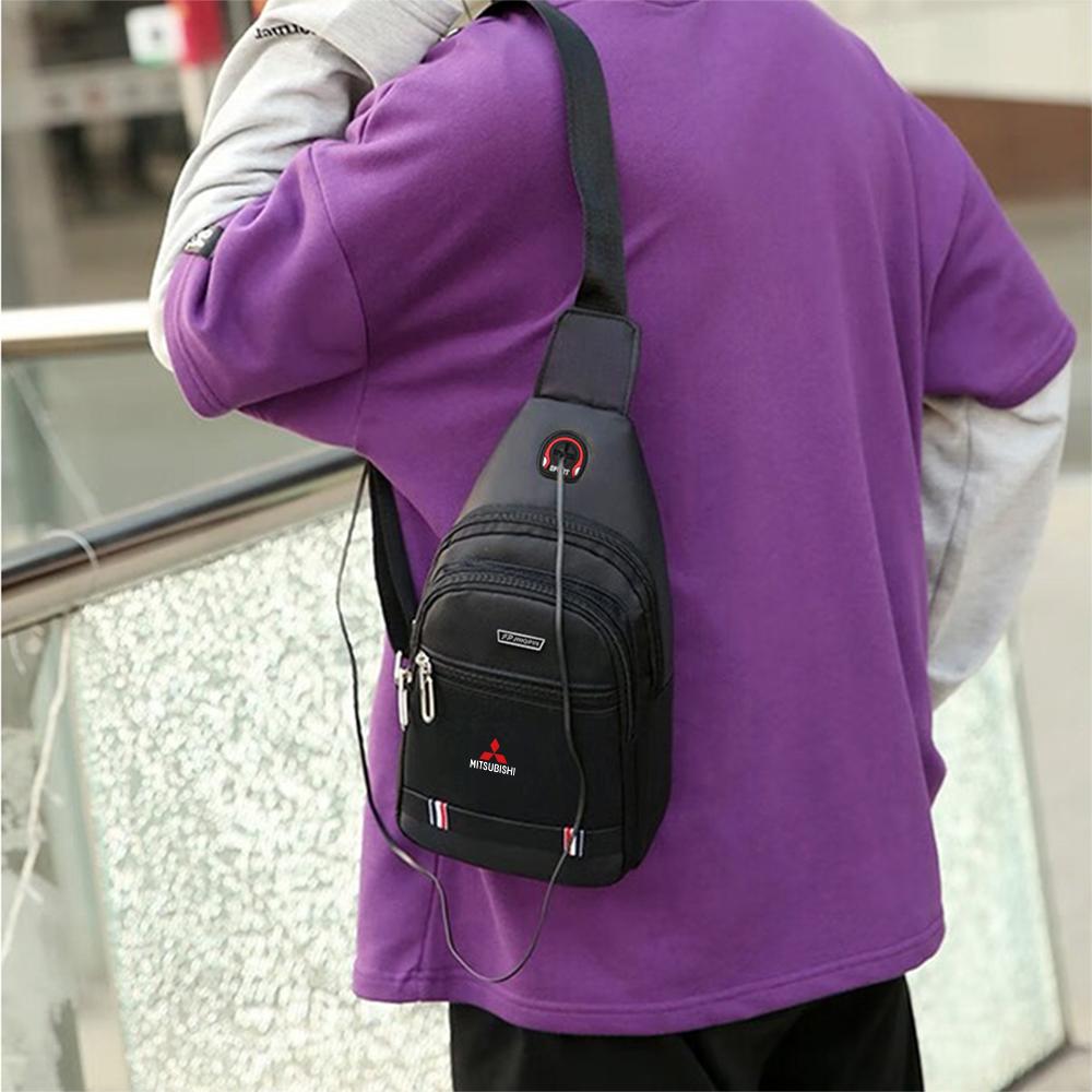 Men's Chest Bag Handbag Wallet Card Coin Purse Travel Bags For Mitsubishi Pajero Outlander XL Montero Lancer Triton l200 Evo ASX