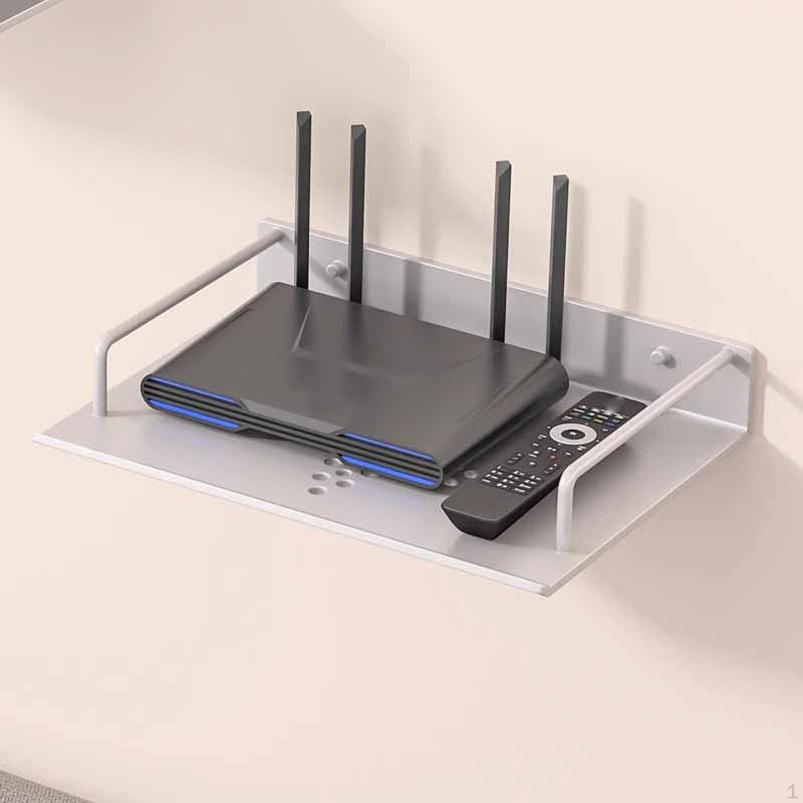 Полка для настенного крепления для поддержки DVD-плеера, игровой приставки 33.5x21cm серебряный