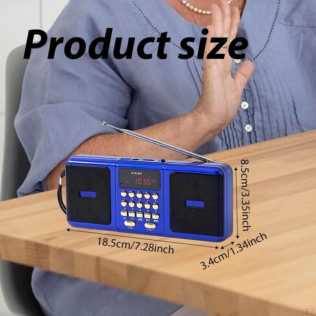 Compact, , Rechargeable, Lightweight Portable Radio with Speaker, Ideal for Running, Outdoor Gyms
