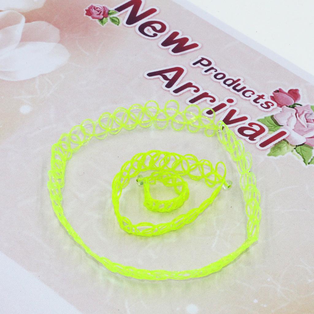Handmade Retro Harajuku Woven Necklace, Bracelet, and Ring Set for Women