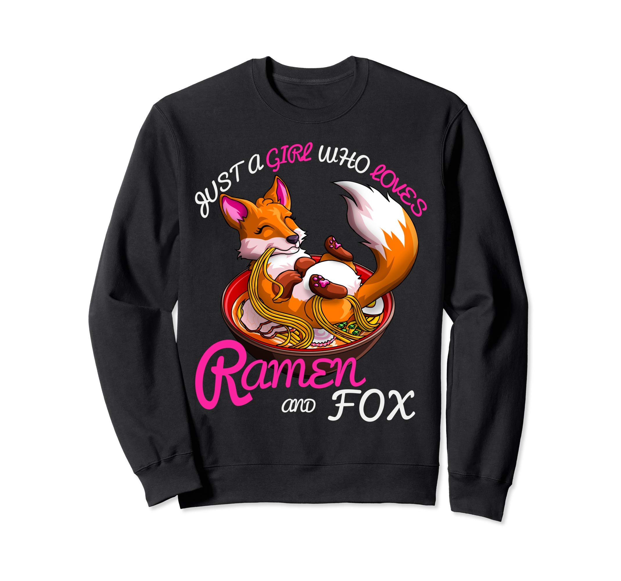 

A funny otaku girl sweatshirt for girls who love foxes and ramen cats