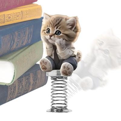 Hengroly Dashboard Figure - Car Decoration Figure - 2D Acrylic Cat Car Interior Decoration for Desk Bedside
