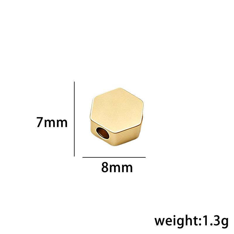 Hexagonal Stainless Steel Rhombus Spacer Beads for DIY Jewelry