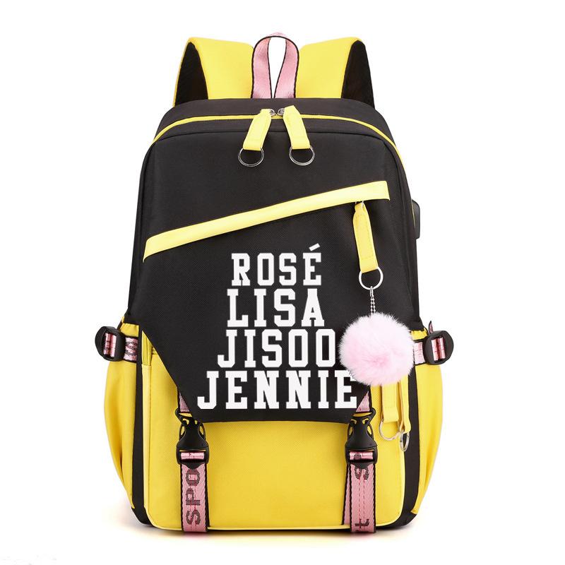 

Blackpink Girl Group With The Same Backpack Schoolbag Style Casual Versatile Junior High School High School Student Schoolbag no specifications
