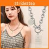 Chic And Stylish Titanium Steel Necklace For Women With Versatile Letter Pendant Perfect For Casual Wear And Gifts