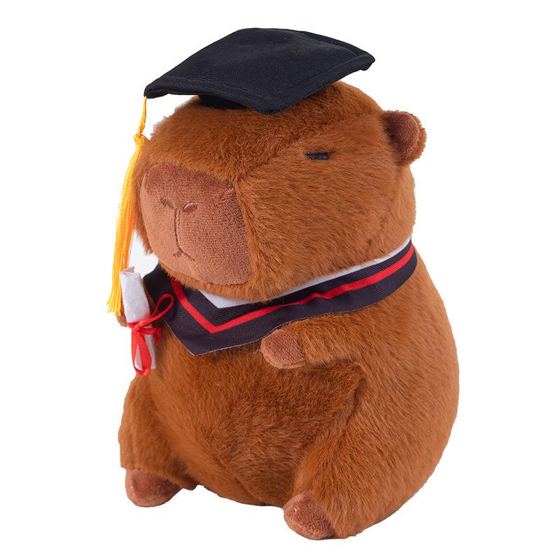 Cute Cute Dr. Capybara Doll Plush Toy Dr. Kapibara Doll Student Graduation Commemorative Gift