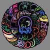 50 Neon Doodle Personality Ins Style Colorful Creative DIY Suitcase Handbook Mobile Stickers