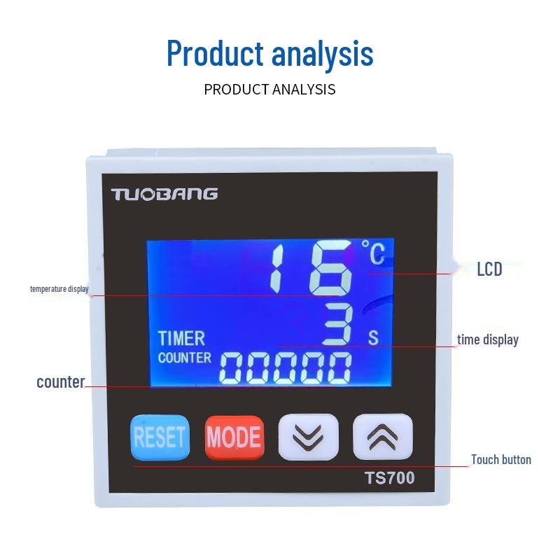 TS700 LCD 3-in-1 Temperature and Time Controller for Heat Press Machines