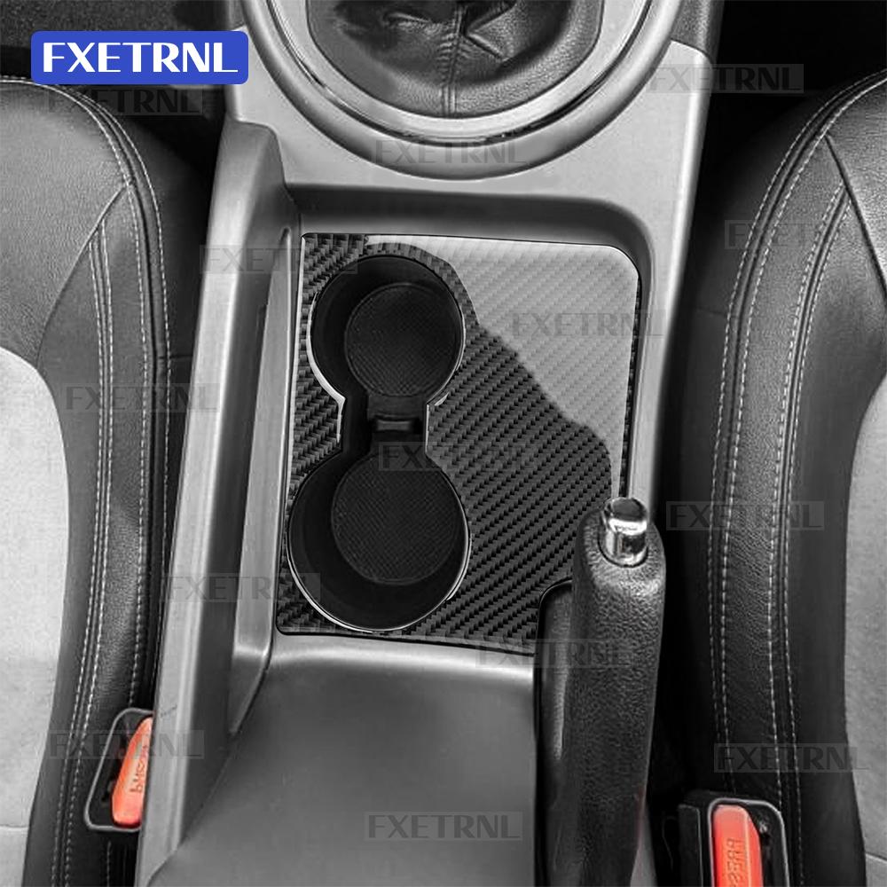 Echter Weicher Kohlefaser-Aufkleber für Kia Sportage 2011 2012-2016 LHD RHD Auto Innenraum Mittelkonsole Getränkehalter Panel Zubehör