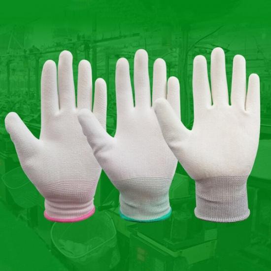 1 Pair Clean Gloves PU Coated Finger Gloves Antiskid Glove Anti Static Mitte ca