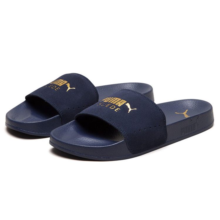 Puma Leadcat Comfortable Fashion Slide Sandals Unisex Footwear Blue 365758-02