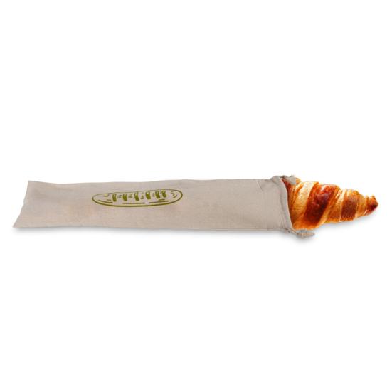 Selbstgemachte wiederverwendbare Leinenbrot-Französisch-Baguette-Aufbewahrungstasche mit Kordelzug für die Küche