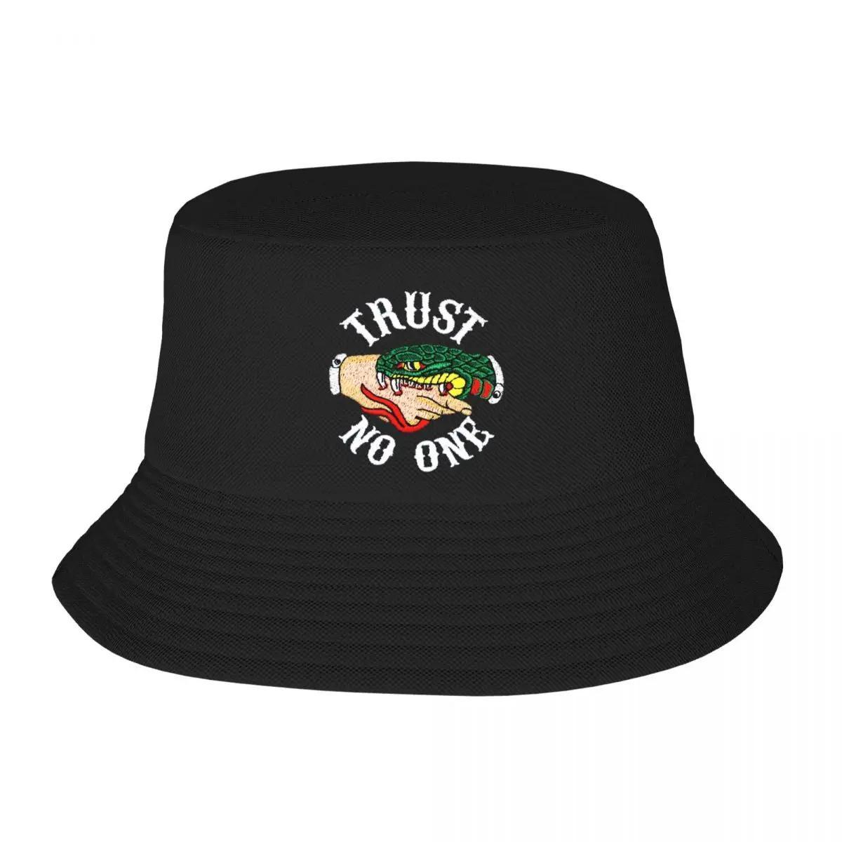 

Custom Trust No One Bucket Hat Unisex WomenOutdoor Sun Summer Camping Cap