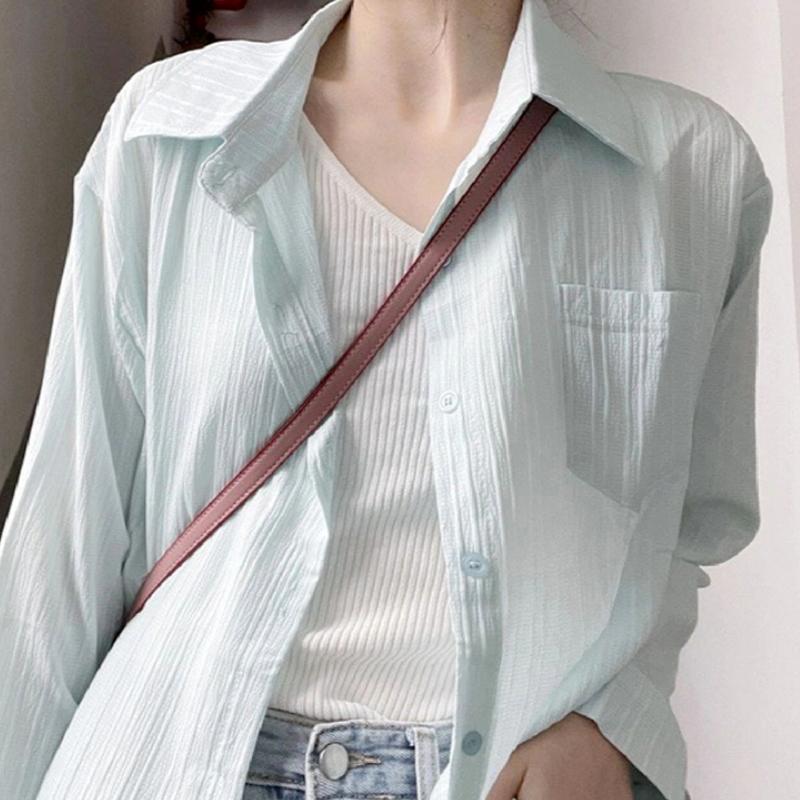 Shirt Top with A Sense of Design for Women Niche Style Thin Summer Shirt Coat Women's Sunscreen Cardigan Outerwear