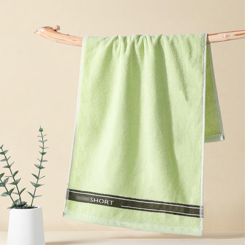 Pure Cotton Soft Absorbent Face Towels with Embroidered Logo - 14 Count Set