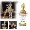 Large Capacity Artificial Crystal Incense Burner Party Incense Holder Candle Hold Gold Bottom Incense Burners with Lid