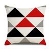 Daily Household Products Classic Simple Geometric Pillowcase Linen Office Cushion Waist Pillowcase