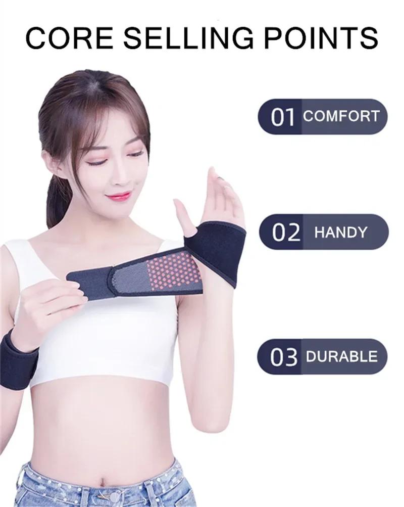 Adjustable Self-Heating Warm Wrist Band Tourmaline Magnet Wrist Hand Warmer Compression Pain Relief Wristband Sanitizer Belt