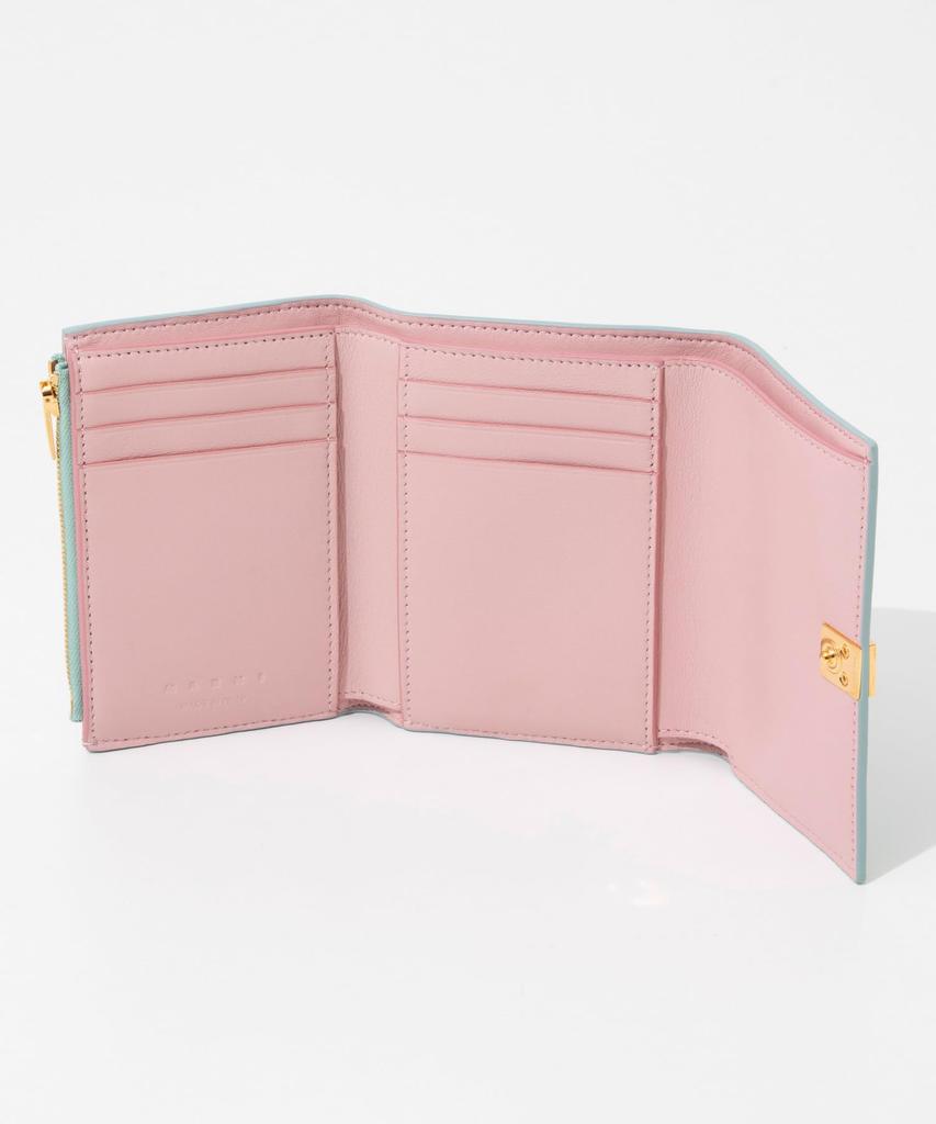 Marni Prisma Wallet PFMO0104U1P5298 in Pale Mint Tri-fold [Used]
