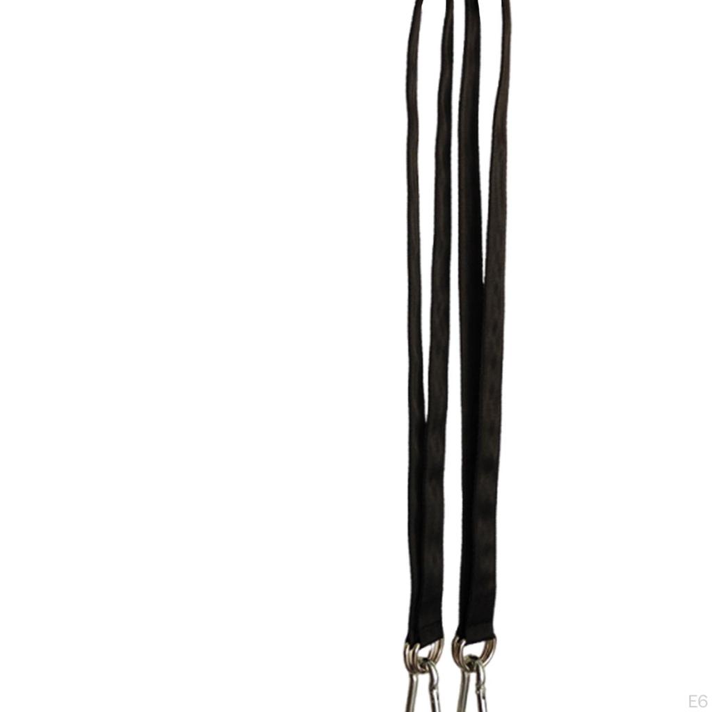 2x Hanging Straps with Carabiner Hooks for Cable Machine Attachment Camping