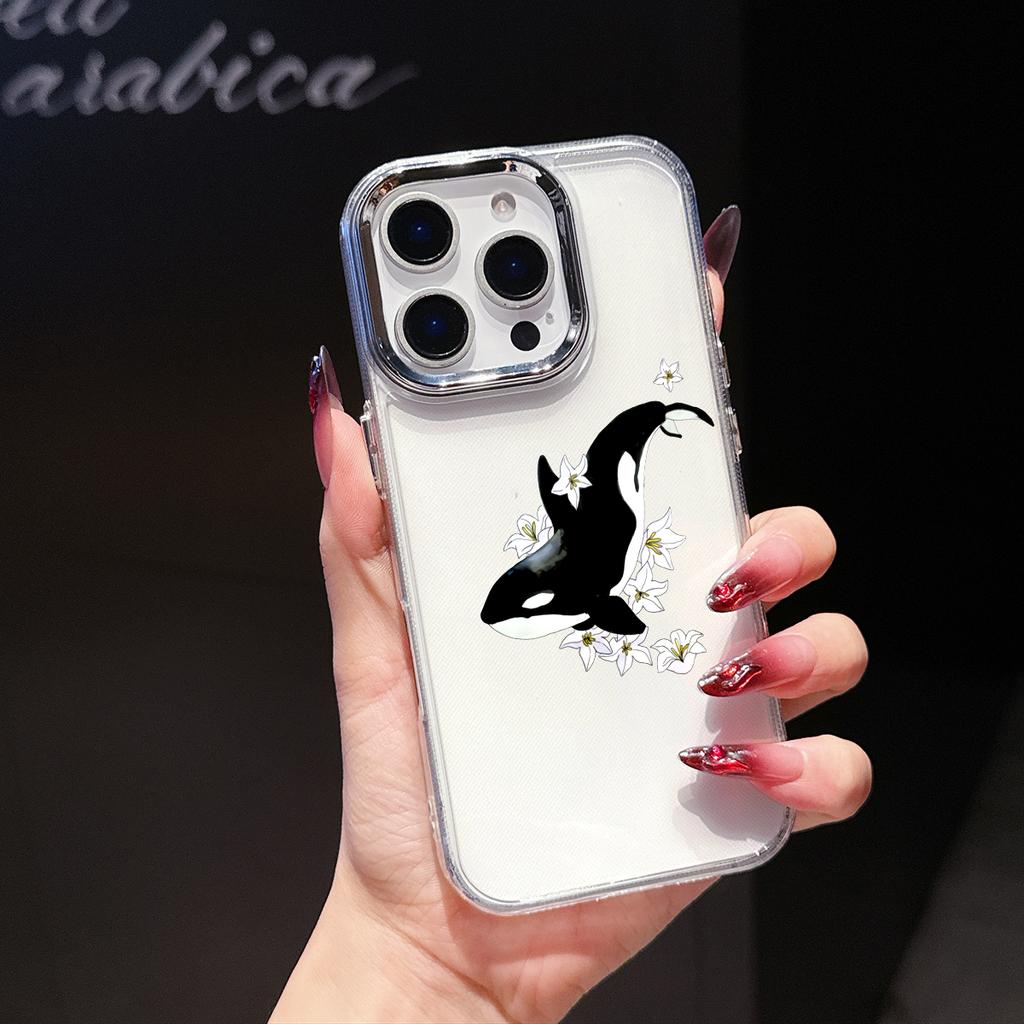 Whale Luxury Phone Case for iPhone 17 Air 16 15 14 11 Pro Max 16 15 Plus X Xs 8 7 Soft Protective Cover Cases