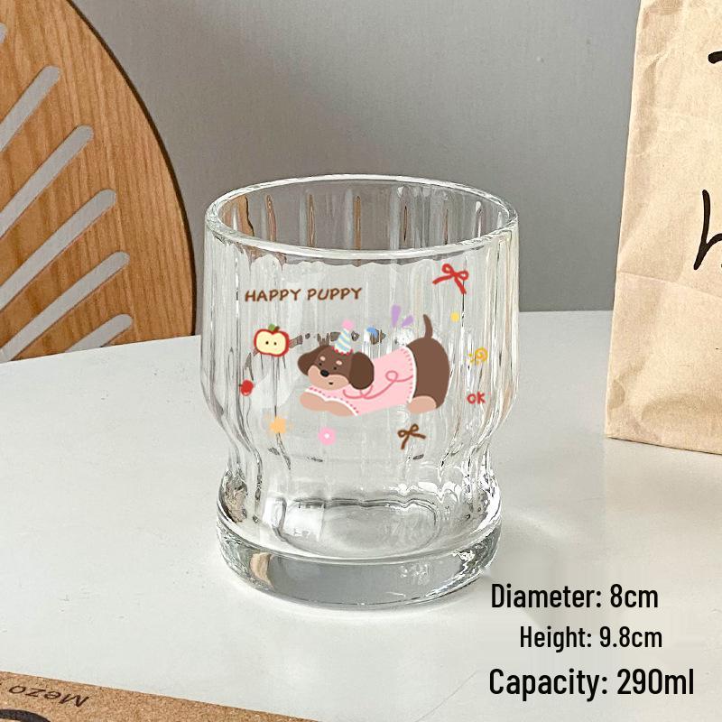 Stylish High-Capacity Glass Cup for Women - Cute Summer Design for Water, Coffee, or Milk