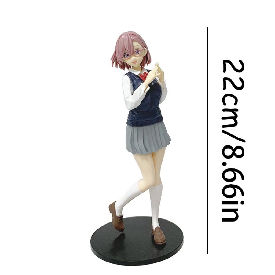 10cm 2.5-jigen Yuuwaku Anime Figure Sitting Tachibana Mikari Action Amano Ririsa Figurine Collection Model Toys PVC no Poseable Articulated Scale