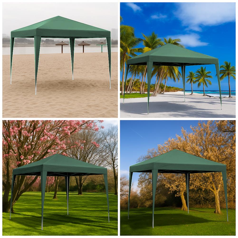 Garden pavilion, commercial tent, party gazebo, 4 side walls, windows, xxl