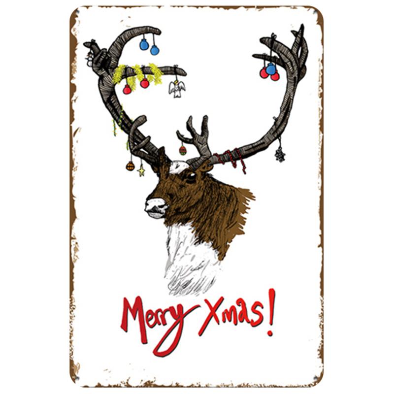 Deer Plaque Metal Vintage Tin Sign Metal Poster Pin Up Shabby Home Decor Signs Bar Cafe Resaurant Decoration Iron Painting