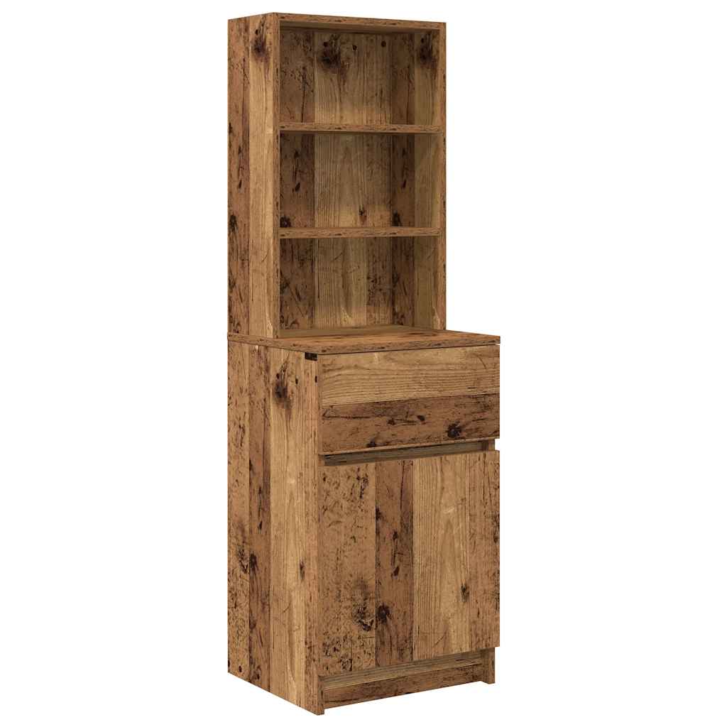 Nightstand with Rustic Wood Look 39 x 35 x 125 cm Engineered Wood